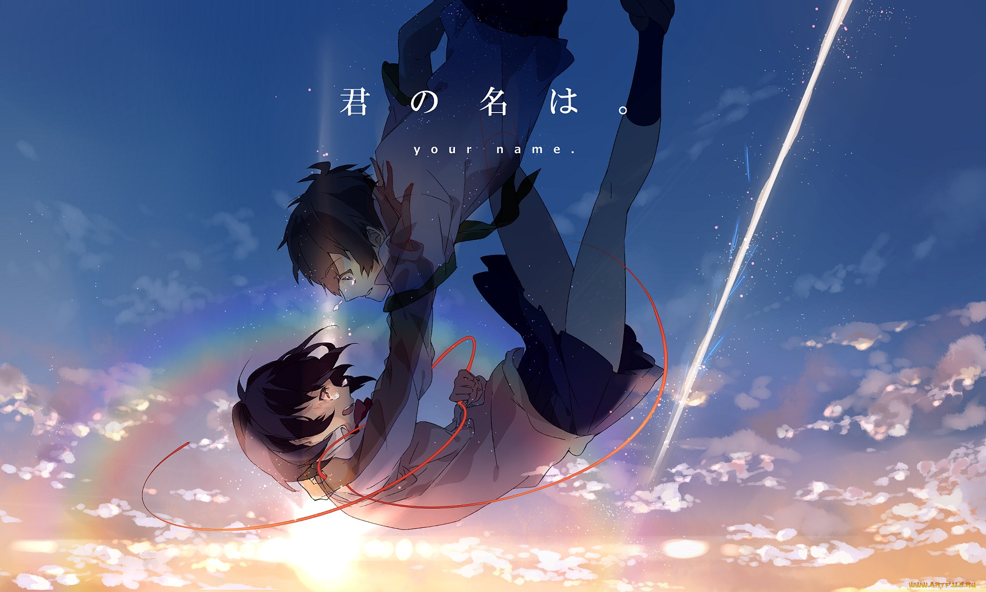 Обои Аниме Kimi no Na wa, обои для рабочего стола, фотографии аниме, kimi  no na wa, взгляд, девушка, фон Обои для рабочего стола, скачать обои  картинки заставки на рабочий стол.